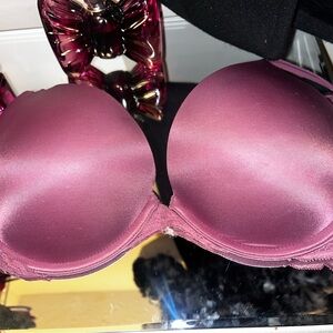Victoria Secret push up bra dark pink